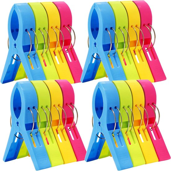 YONO Strandlaken Knijpers - Grote Handdoek Klemmen - Badlaken Clips - 16 Stuks