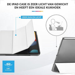YONO Hoes geschikt voor iPad 9 10.2 inch - 9e Generatie - 8e - 7e - 2021 - 2020 - 2019 - Case Cover - Tablet Hoesje - Wit