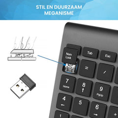 YONO Numpad Draadloos - Numeriek Toetsenbord - Keypad 2.4 ghz - Grijs