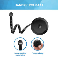 YONO Meetlint Lichaam - Omtrekmeter - 150 cm - Meetlint - Rolmaat - Kleding - Set