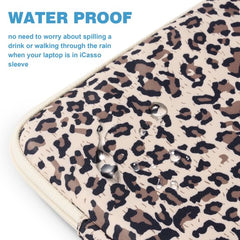 YONO Laptophoes 15 Inch – 14 Inch - Laptop Sleeve inclusief Etui Hoesje – Waterafstotende Laptoptas - Luipaard