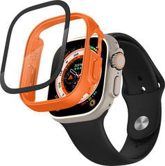 YONO Screen Protector Bumper geschikt voor Apple Watch Ultra (49mm) - Full Cover Case - Hoesje - Oranje