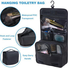 YONO Packing Cubes Set - Toilettas met Haak - Backpack Organizer - Koffer Organizers voor Kleding en Toiletspullen - Gymtas - 8-Delig - Zwart