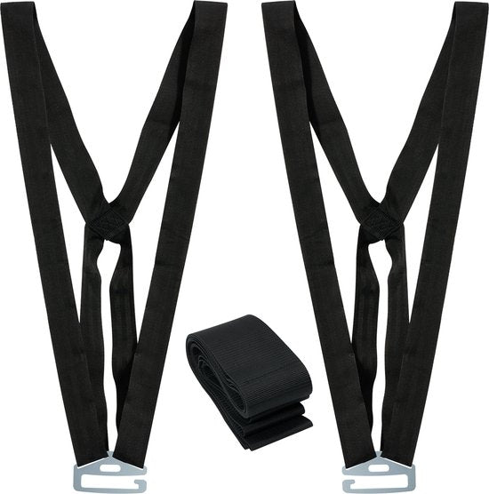 YONO Verhuisbanden Verstelbaar - Tilhulp Verhuis Harnas - Tilbanden set van 2 - Zwart