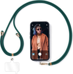 YONO Telefoonkoord Universeel - Telefoonketting Verstelbaar - GSM Koord - Nylon - Donkergroen