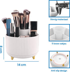 YONO Make Up Organizer - 360º Draaibaar M - Skincare Organizer - Parfum Houder - Wit