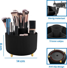 YONO Make Up Organizer - 360º Draaibaar M - Skincare Organizer - Parfum Houder - Zwart