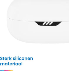 YONO Soft Case geschikt voor JBL Wave 300TWS - Hoesje met Clip - Wit