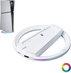 YONO Verticale Standaard geschikt voor Playstation PS5 - Digital - Disc - Slim - Pro - met Verlichting - Voet - Houder - Wit