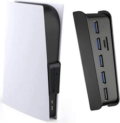 YONO USB Hub geschikt voor Playstation 5 - PS5 USB A en C - 6 Poorts - Zwart