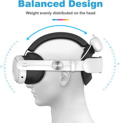 YONO Elite Strap met Accu geschikt voor Meta Quest 3 - Inclusief 6000mah Batterij - Oculus Case - Hoofdkussen Cover VR Bril - Accessoires