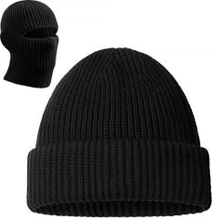 YONO Muts en Balaclava - Beanie en Bivakmuts in 1 - Heren - Dames - Ski Mask Winter - Zwart