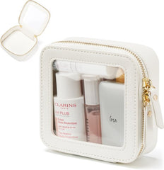 YONO Make Up Tasje Klein - Mini Etui Organizer - Toilettasje - Dames - Meisjes - Wit