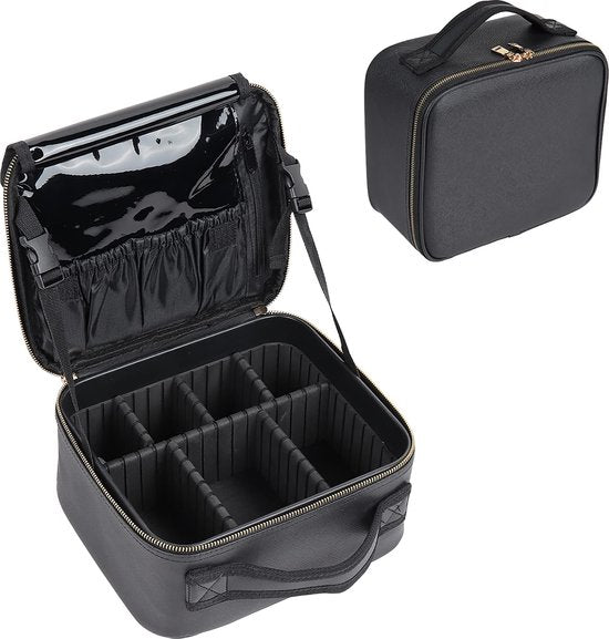 YONO Make Up Tas met Organizers - Beautycase Koffer - Dames en Meisjes - Zwart