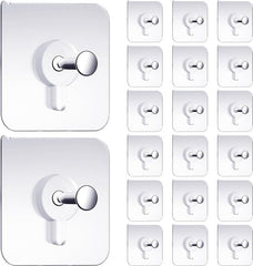 YONO Plakspijker Set - 20 Stuks - Klevende Spijker - Zelfklevende Haakjes - Plak Schroef - Plakhaakjes