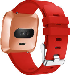 YONO Bandje geschikt voor Fitbit Versa 2 - Siliconen - Rood - Small
