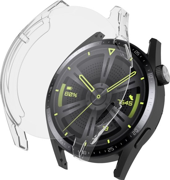YONO Bumper geschikt voor Huawei Watch GT 3 - 46mm - Full Cover Soft Case - Hoesje - Transparant