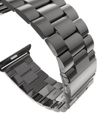 YONO Luxe Metalen Schakel Band geschikt voor Apple Watch - 38 mm - 40 - 41 - RVS Stalen iWatch Armband - Zwart