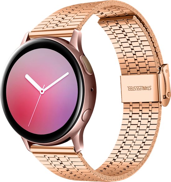 YONO Miami Schakel Bandje 22mm - Horlogebandje geschikt voor Samsung Galaxy Watch 46mm / 3 (45mm) / Gear s3 - Polar Vantage M2 / Grit X - Huawei Watch GT 3 (pro) / 2 - Amazfit GTR - Rose Gold