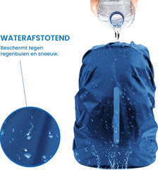 YONO Regenhoes Rugzak Waterdicht - Backpack Hoes - Reflecterend - 71 tot 80 Liter - Blauw - XXL