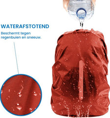 YONO Regenhoes Rugzak Waterdicht - Backpack Hoes - Reflecterend - 41 tot 59 Liter - Rood - L