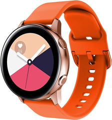 YONO Siliconen Classic Bandje 20mm - Horlogebandje geschikt voor Samsung Galaxy Watch 7 / 6 / 5 / Pro / 4 / 3 / Active 2 - Polar Ignite / Unite – Huawei - Oranje