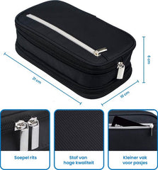 YONO Pennen Etui Large - Pennenzak voor Kinderen en Volwassenen - Schooletui voor Jongens en Meisjes - Back To School - Zwart