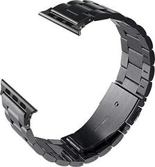 YONO Luxe Metalen Schakel Band geschikt voor Apple Watch - 42 / 44 / 45 / 49 mm - RVS Stalen iWatch Armband - Zwart