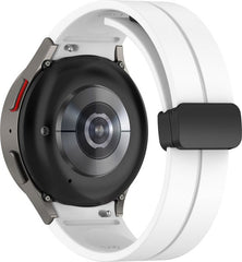 YONO Luxe Siliconen Sport Bandje 20mm geschikt voor Samsung Galaxy Watch 7 / 6 / 5 / 4 (40/43/44/47 mm) - Wit