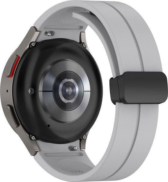 YONO Luxe Siliconen Sport Bandje 20mm geschikt voor Samsung Galaxy Watch 7 / 6 / 5 / 4 (40/43/44/47 mm) - Grijs