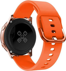YONO Siliconen Classic Bandje 20mm - Horlogebandje geschikt voor Samsung Galaxy Watch 7 / 6 / 5 / Pro / 4 / 3 / Active 2 - Polar Ignite / Unite – Huawei - Oranje
