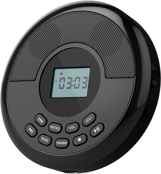 YONO Discman Bluetooth - Draagbare CD Speler - Portable met Oortjes - MP3 - Zwart