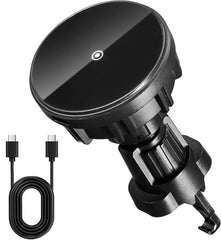 YONO Telefoonhouder Auto Magnetisch - Autohouder - Magnetische Oplader USB-C - geschikt voor Magsafe - Ventilatie Bevestiging - Zwart