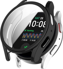 YONO Hoesje geschikt voor Samsung Galaxy Watch 7 - 44mm - Screenprotector - TPU - Zwart
