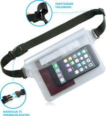 YONO Heuptasje Waterdicht - Fanny Pack Doorzichtig - Waterdichte Heuptas - Vakantie - Reizen - Festival - Dames en Heren - Wit