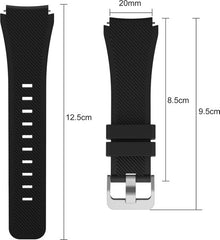 YONO Siliconen Smartwatch Bandje 20mm - geschikt voor Samsung Galaxy Watch 7 - 40mm - 44mm - 6 - Classic - 5 - Pro - 4 - FE - zwart