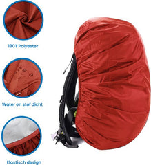 YONO Regenhoes Rugzak Waterdicht - Backpack Hoes - Reflecterend - 71 tot 80 Liter - Rood - XXL
