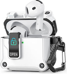 YONO Hoesje geschikt voor Airpods 4 - Case - Lock - Wit