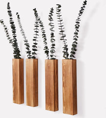 YONO Wandvaas Binnen - 4 Stuks - Hout - Muurvaas - Wandpot - Bloempot Muur