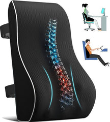YONO Rugkussen Onderrug Ergonomisch - Autostoel - Bureaustoel - Memory Foam - Orthopedisch Lendekussen - Rugsteun
