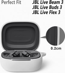 YONO Soft Case geschikt voor JBL Live Beam 3 / Buds 3 / Flex 3 - Siliconen Hoesje - Wit