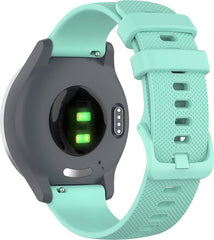 YONO Siliconen Sport Bandje 20mm - Horlogebandje geschikt voor Samsung Galaxy Watch 7 / 6 / 5 / Pro / 4 / 3 / Active 2 - Garmin Approach / Forerunner / Venu 2 Plus / SQ / Vivomove - Polar Ignite / Unite – Huawei - Turquoise