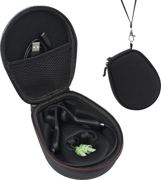 YONO Beschermhoes geschikt voor Shokz OpenRun - Pro - 2 - Mini - OpenMove - AfterShokz Aeropex - Trekz - Titanium - Air - Hard Case - Hoesje - Zwart