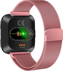 YONO Bandje geschikt voor Fitbit Versa 2 – Milanees – Roze – Small