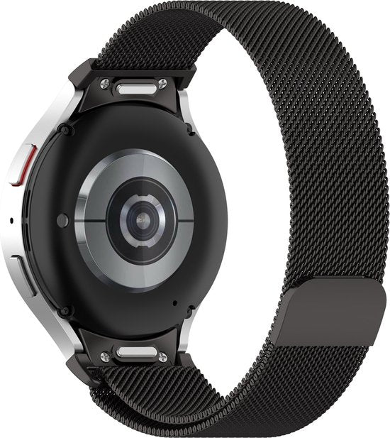 YONO Smartwatch Bandje geschikt voor Samsung Galaxy Watch 7 - 40mm - 44mm - Milanees - Zwart