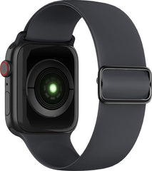 YONO Siliconen Stretch Bandje geschikt voor Apple Watch - 42 / 44 / 45 / 49 mm - Donkergrijs