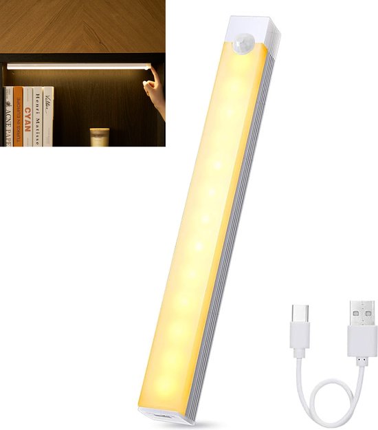 YONO Kastverlichting met Bewegingssensor Oplaadbaar - 50cm - Keukenverlichting Onderbouw Led - Draadloos - Magnetisch Zelfklevend