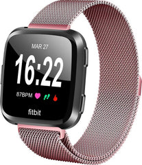 YONO Bandje geschikt voor Fitbit Versa 2 – Milanees – Roze – Small