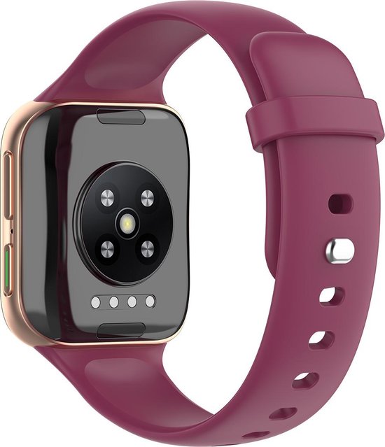 YONO Siliconen Bandje geschikt voor Oppo Watch 41mm – Bordeaux Rood