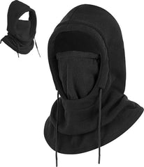 YONO Balaclava Muts - Losse Capuchon - Bivakmuts Fleece - Nekwarmer - Ski Mask Winter - Zwart